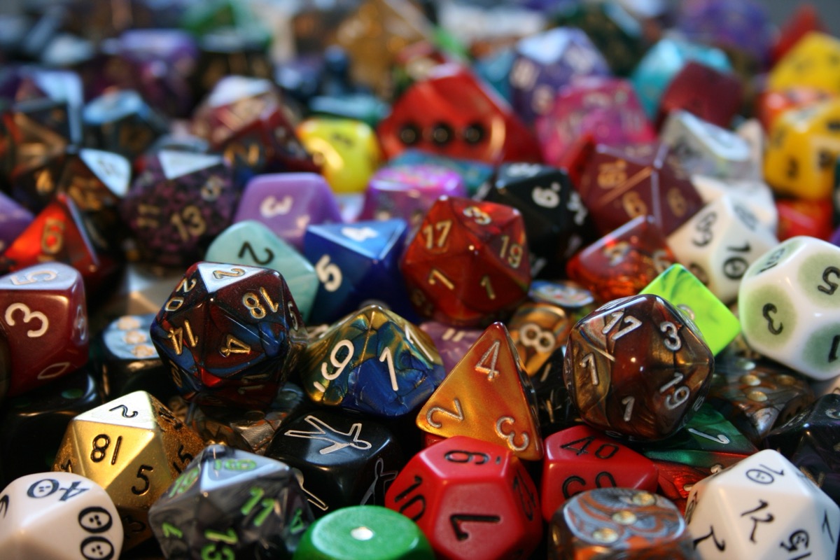 “Big pile of polyhedral dice”