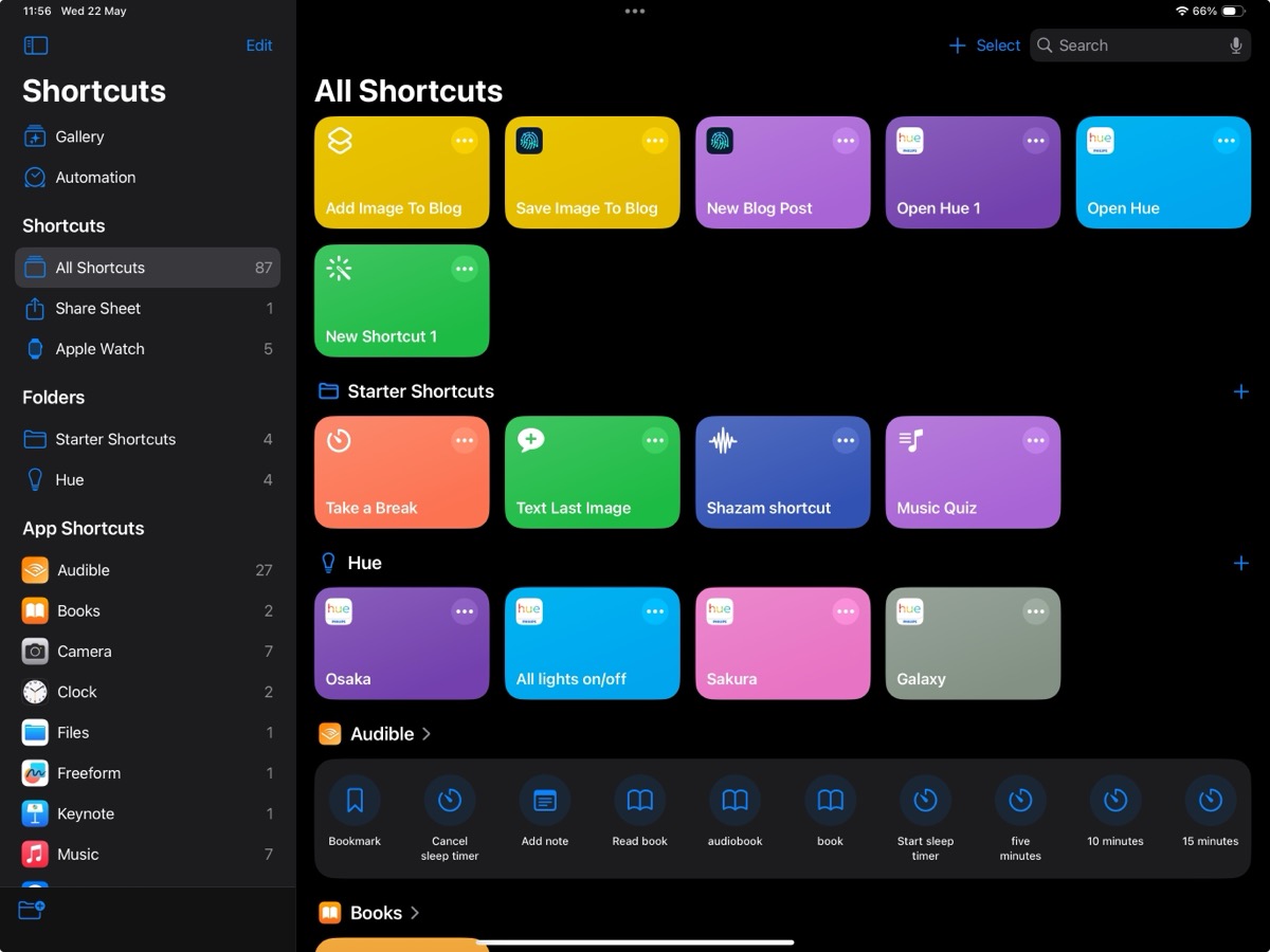 Apple Shortcuts screenshot
